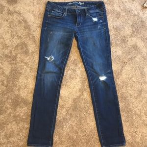 AE distressed skinny jeans
